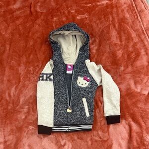Hello Kitty Varsity Full Zip Jacket Girls Size 4
